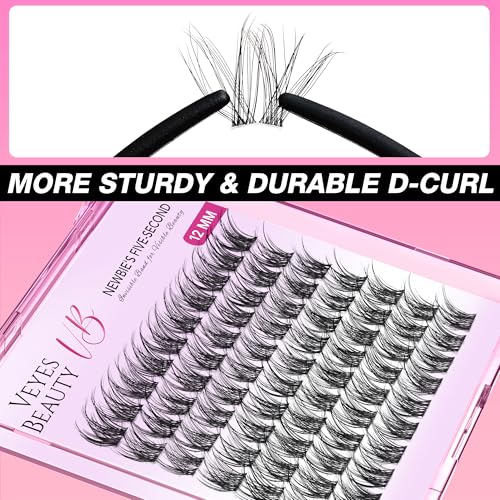 Trilumity Lash Clusters Individual Wispy Faux Mink Fiber - Black False Lashes