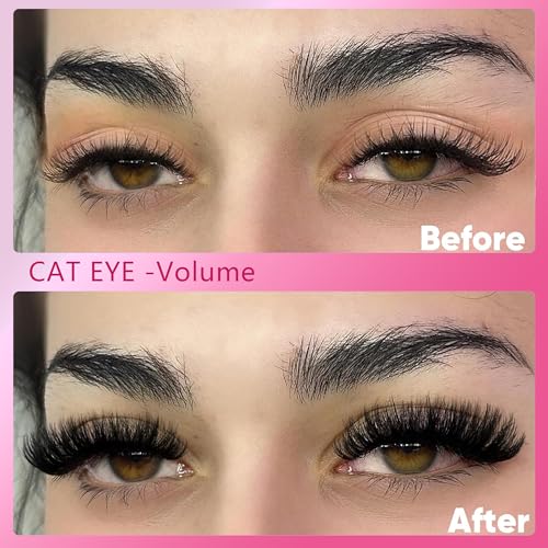 Trilumity Premium 3 Style Clusters Wispy Reusable Faux Mink - Black False Lashes Set