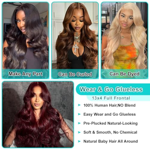 Trilumity 13X4 Hd Transparent Al Body Wave Human Hair - Natural Black Hair Replacement Wig