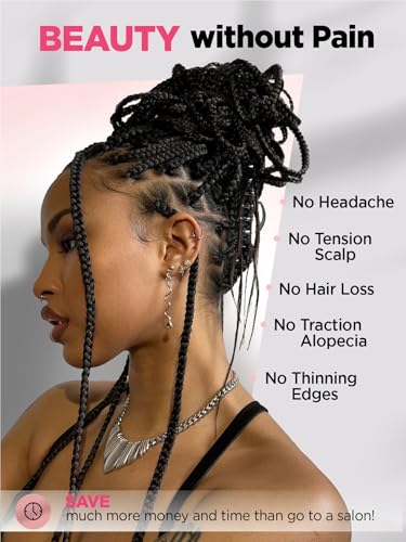Trilumity Full Lace Box Deep Wave Synthetic Fiber - Natural Black Hair Replacement Wig