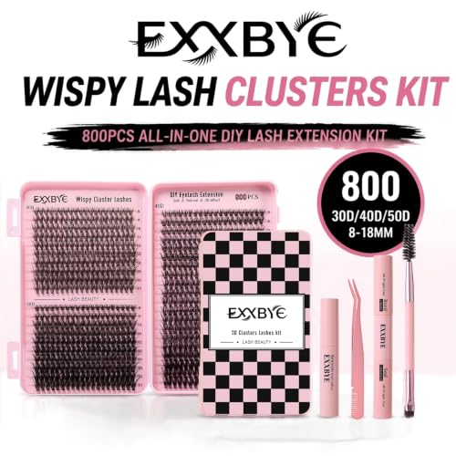 Trilumity Lash Clusters Kit Lash Cat Eye Faux Mink Fiber - Black False Lashes