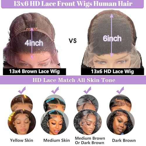 Trilumity With Baby Hair 200 Deep Wave Human Hair - Natural Color Hair Replacement Wig