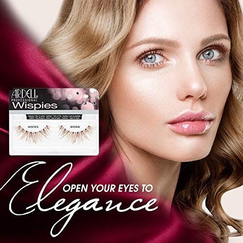 Trilumity Brown Look Lightweight Wispy Faux Mink Fiber - Black False Lashes