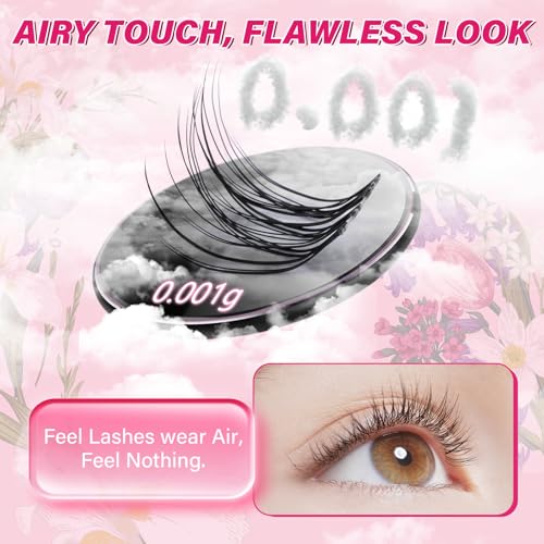 Trilumity Lash Clusters Kit Wispy Faux Mink Fiber - Clear False Lashes