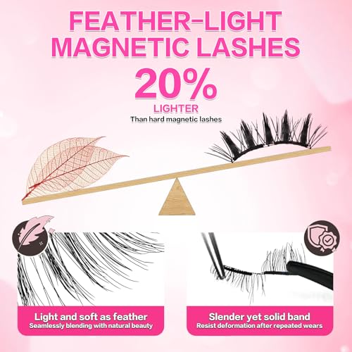 Trilumity Upgrade Soft Magnetic With Wispy Faux Mink Fiber - Black False Lashes