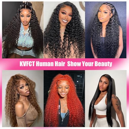 Trilumity 13X6 Hd Transparent Deep Wave Human Hair - Natural Black Hair Replacement Wig