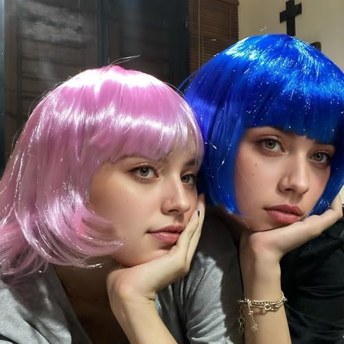 Trilumity 16 Pack Colored Bob Bob 100% Human Hair - Natural Black Hair Replacement Wig