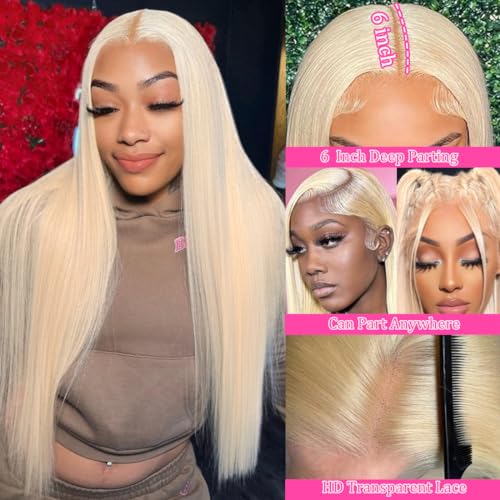 Trilumity 613 Blonde 13X6 Straight Human Hair - 613 Blonde Hair Replacement Wig