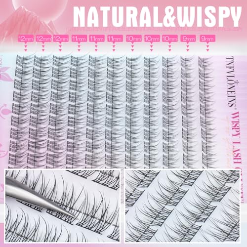 Trilumity Lash Clusters Kit Lash Wispy Faux Mink Fiber - Black False Lashes