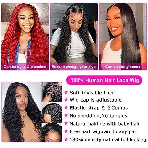 Trilumity Water 13X6 Hd Water Wave Human Hair - Natural Color Hair Replacement Wig