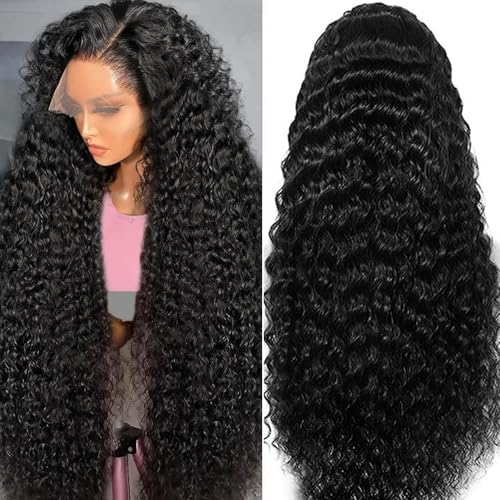 Trilumity 13X6 For Women Deep Wave 100% Human Hair - Natural Color Hair Replacement Wig
