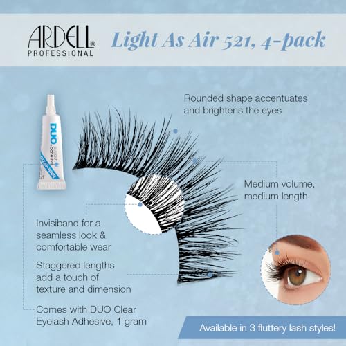 Trilumity Light As Air 521 Natural Faux Mink Fiber - Black False Lashes