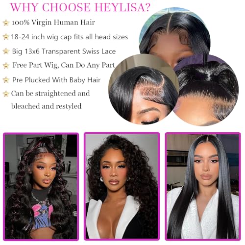 Trilumity 13X6 For Women Body Wave Human Hair - Natural Color Hair Replacement Wig
