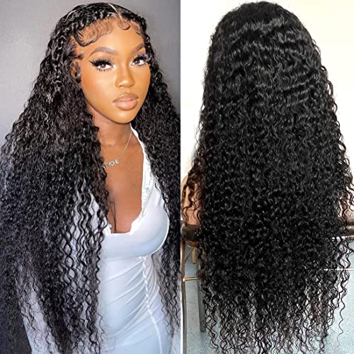 Trilumity 13X6 Hd Al For Deep Wave Human Hair - Natural Black Hair Replacement Wig