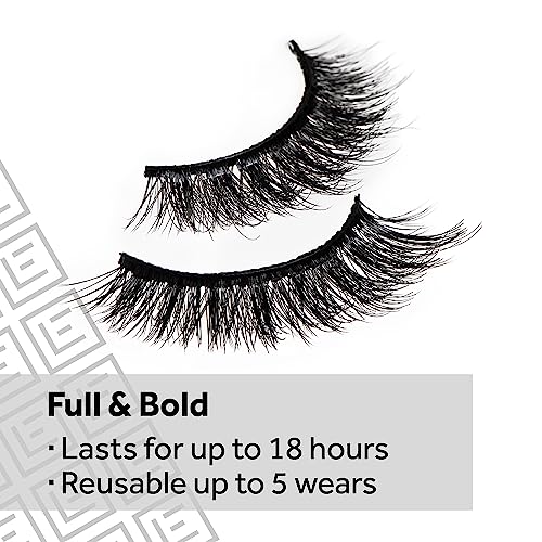 Trilumity Dramatic Definition Wispy Cat Eye Faux Mink Fiber - Black False Lashes