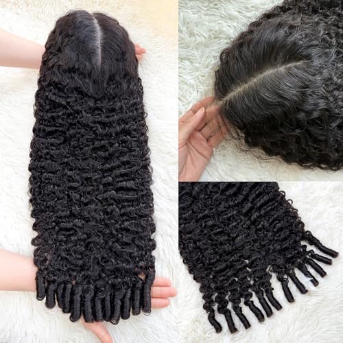 Trilumity 13X6 Full Al Curly Human Hair - Natural Black Hair Replacement Wig