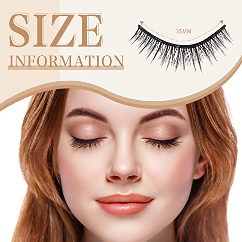 Trilumity Reusable Self Adhesive Strip Faux Mink Fiber - Black False Lashes
