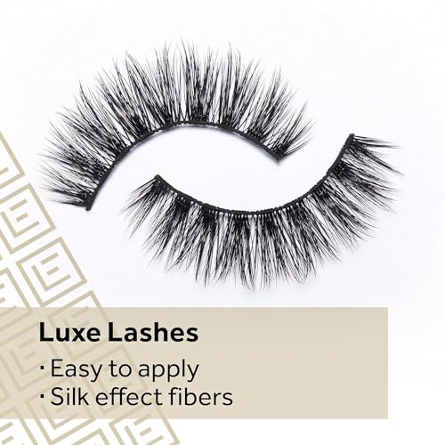 Trilumity Luxe Silk Wispy Cat Eye Faux Mink Fiber - Black False Lashes