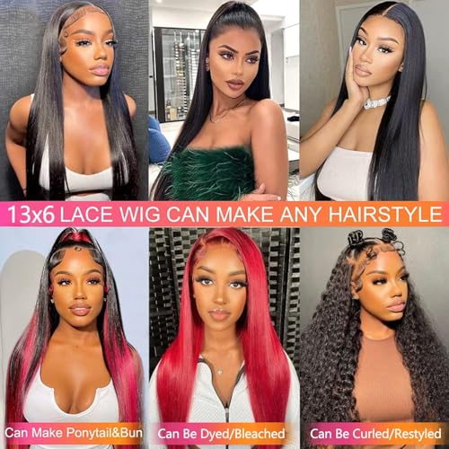 Trilumity 13X6 Front 200 Density Straight Human Hair - Natural Color Hair Replacement Wig