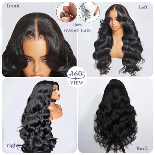 Trilumity 13X6 Hd Transparent Al Body Wave 100% Human Hair - Natural Color Hair Replacement Wig