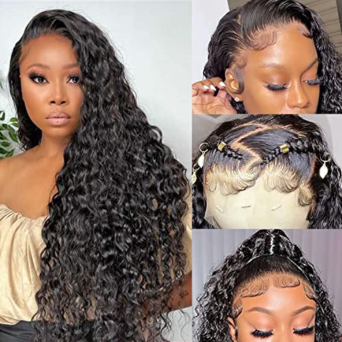 Trilumity Water 13X6 Hd Water Wave Human Hair - Natural Color Hair Replacement Wig