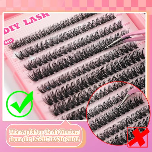 Trilumity Lash Clusters Kit Clusters Wispy Faux Mink Fiber - Black False Lashes