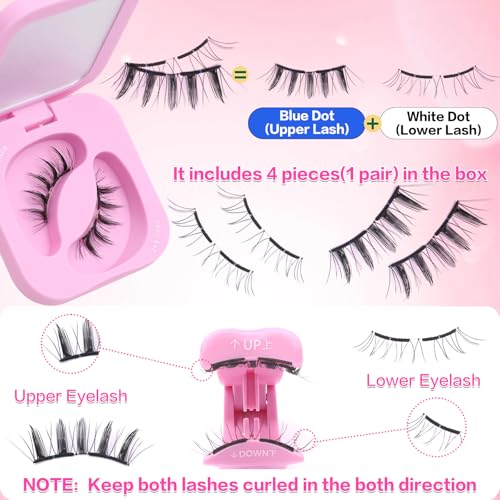 Trilumity Upgrade Soft Magnetic With Wispy Faux Mink Fiber - Black False Lashes