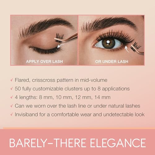 Trilumity Lightweight Cluster Faux Mink Fiber - Black False Lashes