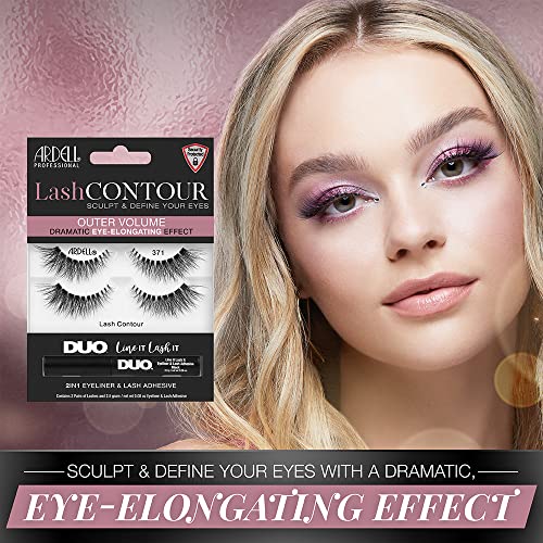 Trilumity Lash Contour 371 Outer Natural Faux Mink Fiber - Black False Lashes