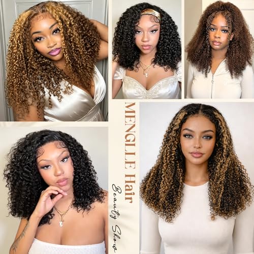 Trilumity 4C Edges Glueless Curly 100% Human Hair - Natural Black Hair Replacement Wig
