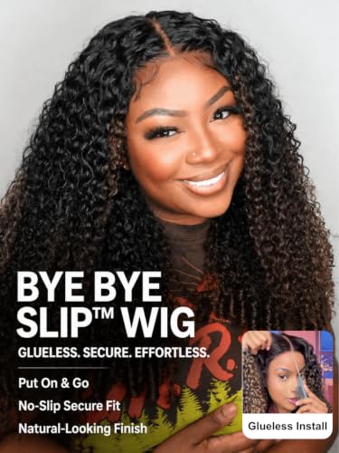 Trilumity Burmese With Finger Coil Curly Human Hair - Brown Hair Replacement Wig