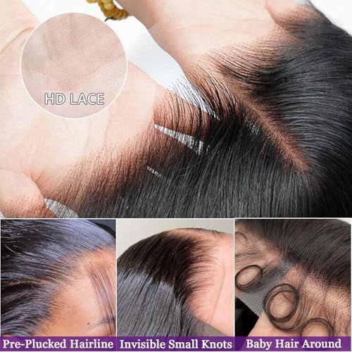 Trilumity 13X6 Straight With Straight Human Hair - Natural Black Hair Replacement Wig