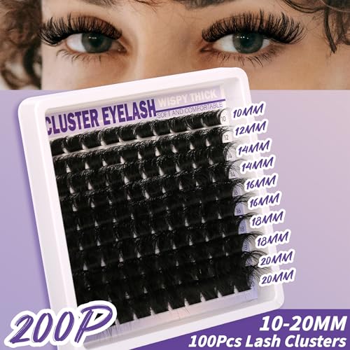 Trilumity Clusters Kit Gift Packs Wispy Faux Mink Fiber - Black False Lashes