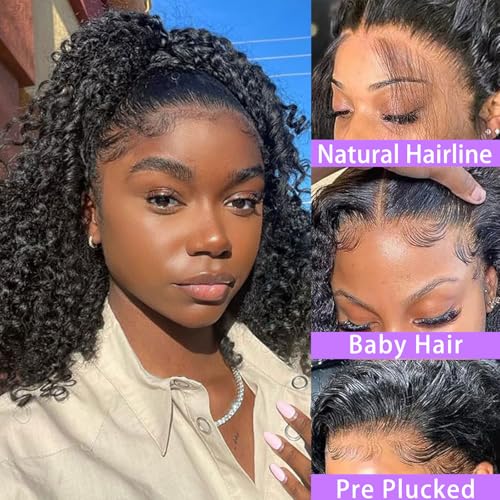 Trilumity Bob 13X6 Lace Deep Wave 100% Human Hair - Natural Black Hair Replacement Wig