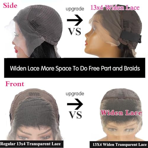 Trilumity Pinketer 13X4 Al Wet Deep Wave Human Hair - Natural Black Hair Replacement Wig