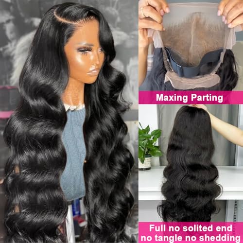Trilumity 13X6 200 Density Body Wave 100% Human Hair - Natural Color Hair Replacement Wig