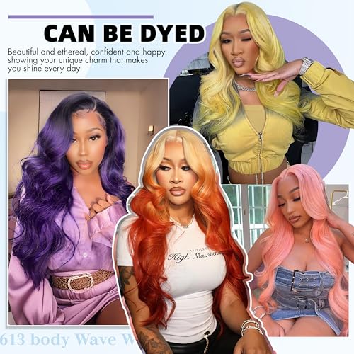 Trilumity 613 200 Density Blonde Body Wave Brazilian Virgin Hair - Natural Black Hair Replacement Wig