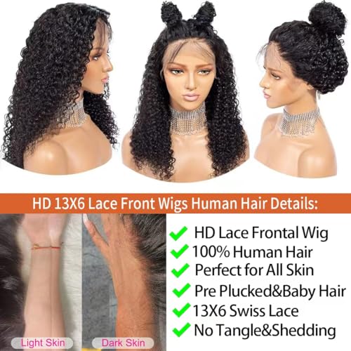 Trilumity 13X6 Hd Al For Deep Wave Human Hair - Natural Black Hair Replacement Wig
