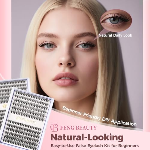 Trilumity Eyelash Clusters Kit 30D Wispy Faux Mink Fiber - Black False Lashes