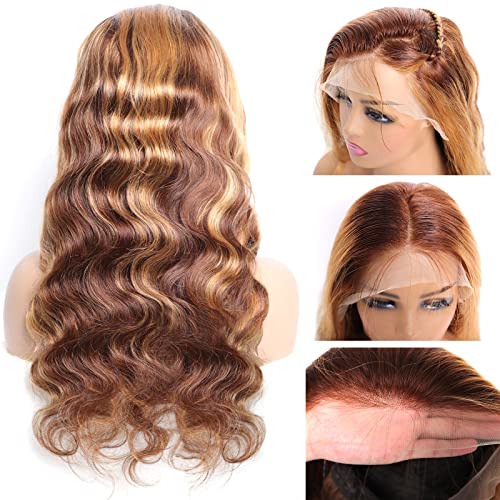 Trilumity Honey Blonde Ombre 13X4 Body Wave 100% Human Hair - Honey Blonde Hair Replacement Wig