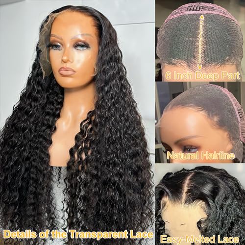 Trilumity Glueless For Deep Wave Human Hair - Natural Black Hair Replacement Wig