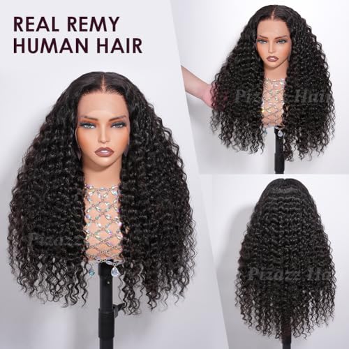 Trilumity 13X4 Hd Transparent Deep Wave Human Hair - Natural Black Hair Replacement Wig