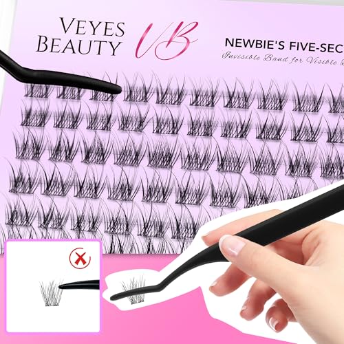 Trilumity Lash Clusters Individual Wispy Faux Mink Fiber - Black False Lashes