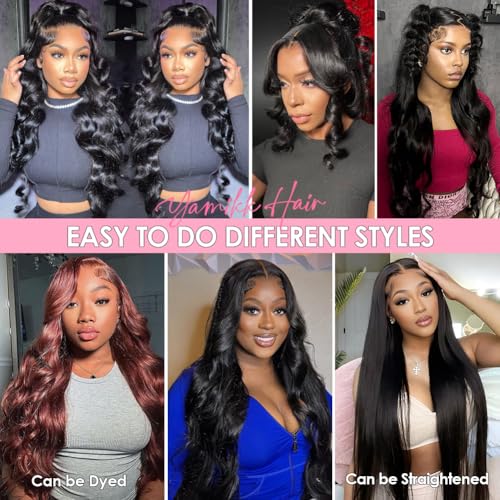 Trilumity 13X6 Front Pre Body Wave Human Hair - Natural Black Hair Replacement Wig