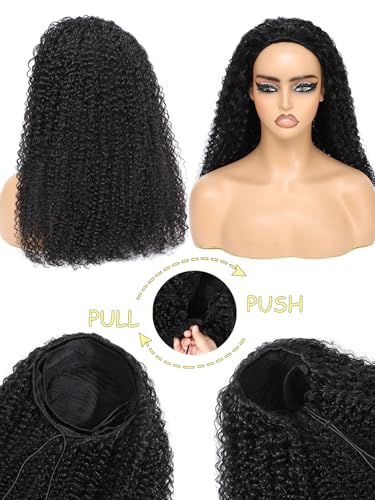 Trilumity Kinky Half For Balck Curly Human Hair - Natural Black Hair Replacement Wig