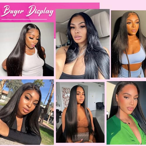 Trilumity 13X6 Straight Thick Straight Human Hair - Natural Black Hair Replacement Wig