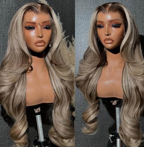 Trilumity 13X6 Ombre Milk Tea Deep Wave Human Hair - Brown Hair Replacement Wig