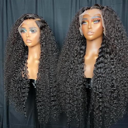 Trilumity 13X6 Hd Transparent Deep Wave Human Hair - Natural Black Hair Replacement Wig