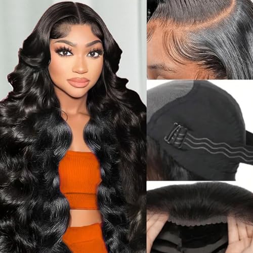 Trilumity 5X5 Glueless Pre Body Wave Human Hair - Natural Black Hair Replacement Wig