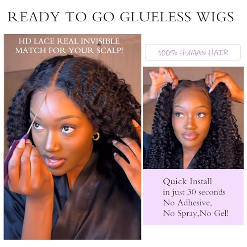 Trilumity 7X6 Burmese Glueless Pre Curly Human Hair - Natural Color Hair Replacement Wig